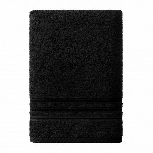 Однотонное черное махровое полотенце для салонов красоты